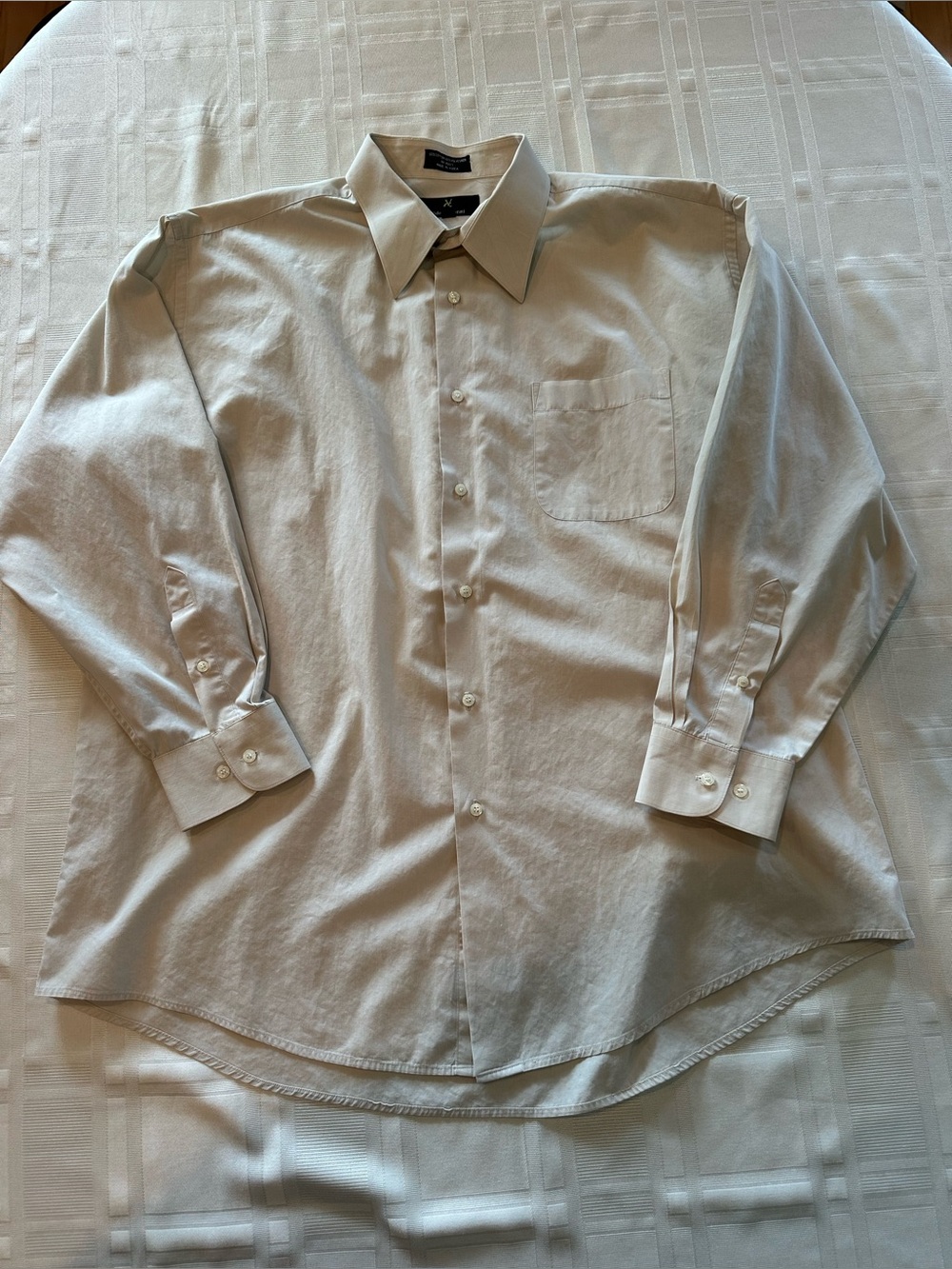 Valerio‎ Garati Dress Shirt Men’s 17.5 34/35 Light Beige Pre-owned